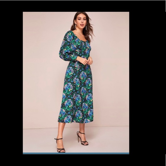 Zara floral print midi dress - Picture 4 of 6